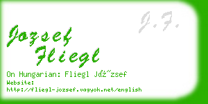 jozsef fliegl business card